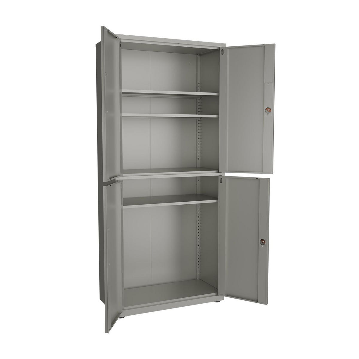 METALLSCHRANK 180/80/40 cm hellgrau abschließbar - Hellgrau, Metall (80/180/40cm) - Juskys