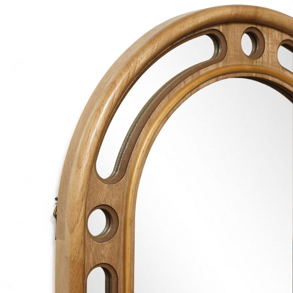 75CM Bogen Spiegel HTA0405 - Naturfarben, Naturmaterialien (3.5/75/50cm) - Hometopia