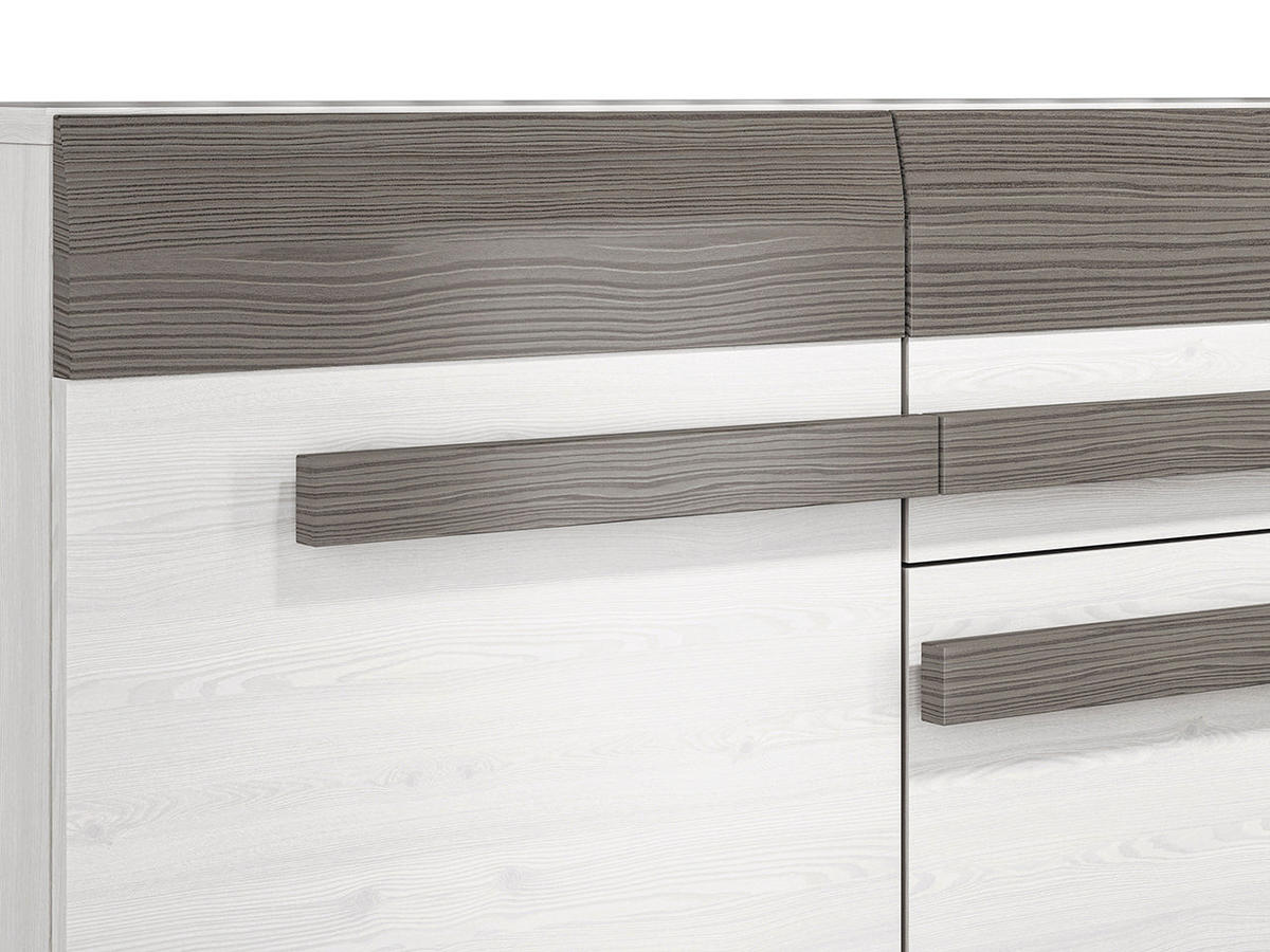 KOMMODE – 138 cm – Blanco – Grau / Kieferfarben - Grau/Kieferfarben, Holzwerkstoff (138/96/42cm) - hi-markt