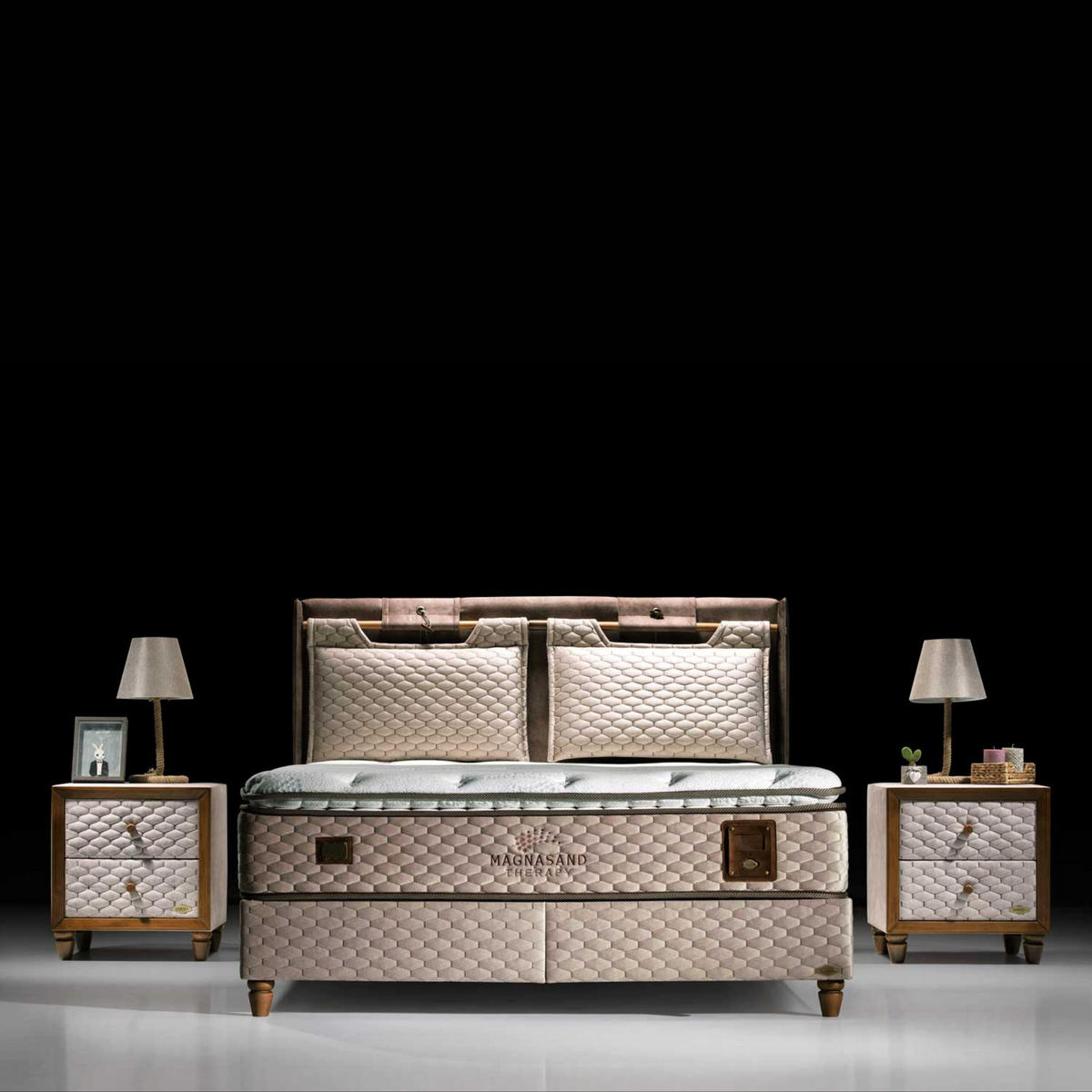 BOXBETT 180x200 Magnasand Therapy - Braun, Holz (180/200cm) - Bambi