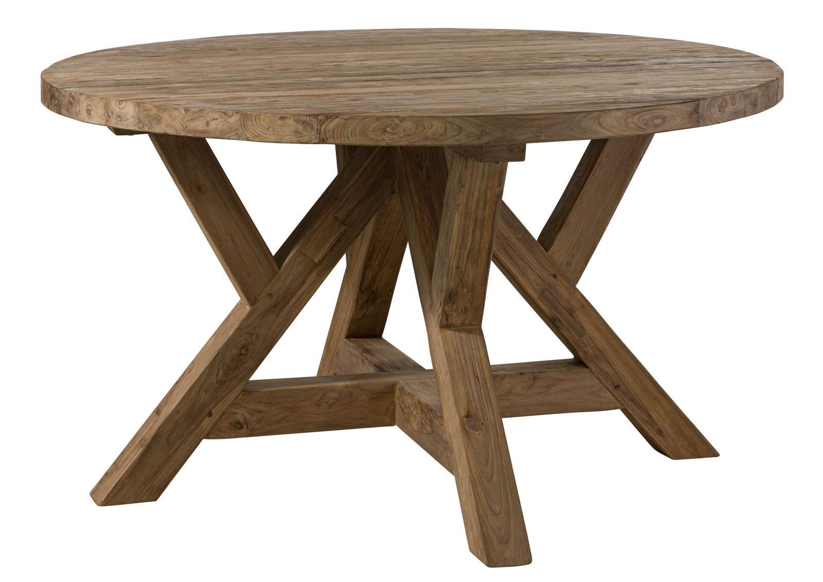 ESSTISCH rund Teak 140x140x78 natur unbehandelt BASSANO #181 - Naturfarben, Holz (140/140/78cm) - Massivmoebel24