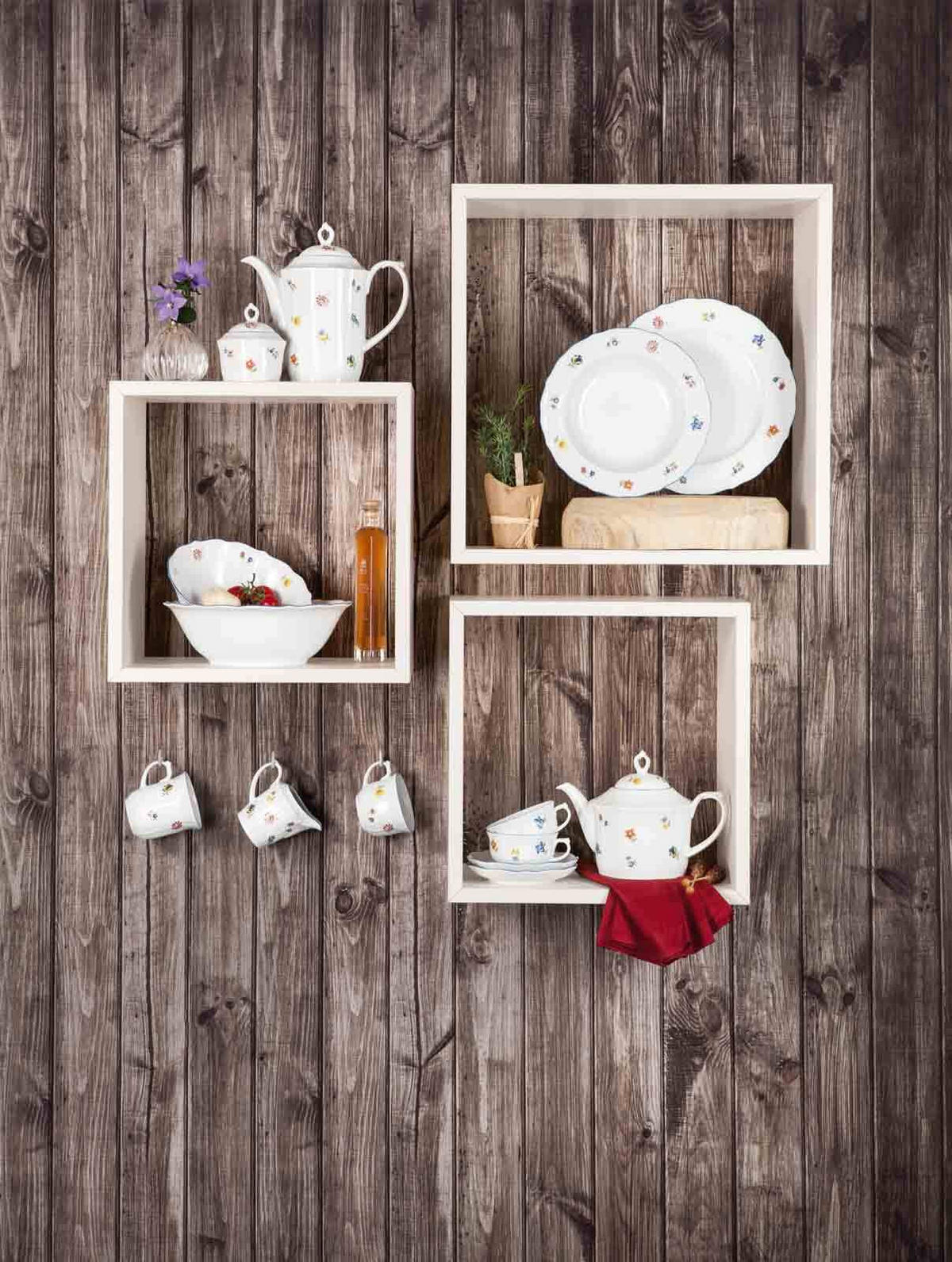 HENKELBECHER Sonate Nostalgie weiß 290 ml 6er Set - Weiß, Keramik (0.29L) - Seltmann Weiden