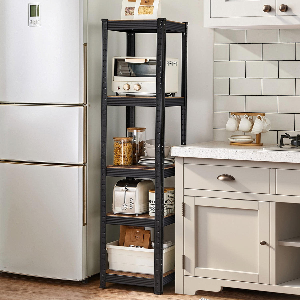 SCHWERLASTREGAL MUMBAI 2ER-SET - Braun, Metall (37/150/37cm) - Hansiro