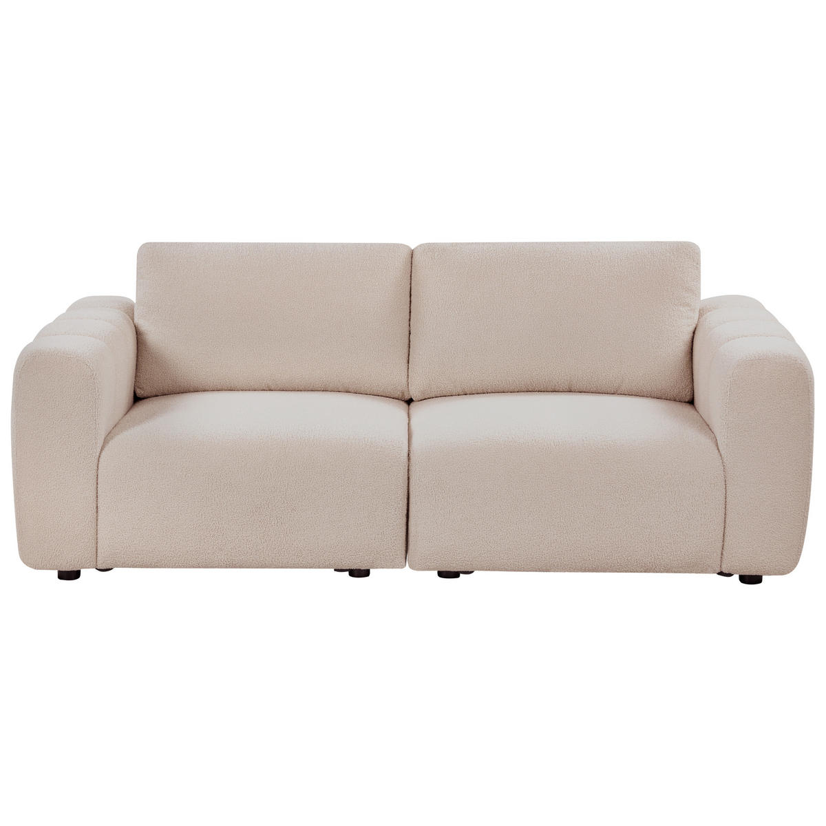 MODULSOFA 2-Sitzer Bouclé Beige Kivvik - Beige, Textil (204/80/100cm) - Beliani