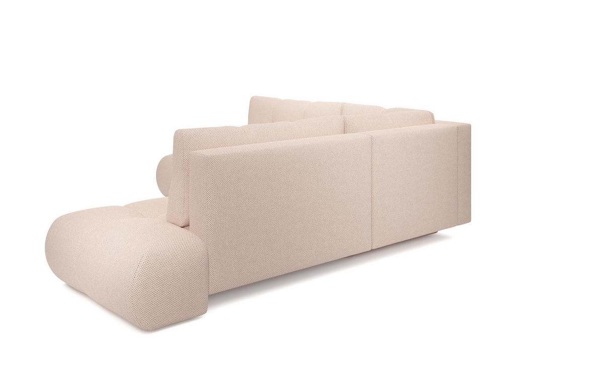 ECKSOFA DUCA II R-S Orange Jersey mit Schlaffunktion - Orange, Holz (266.5/266.5cm) - MASSENO