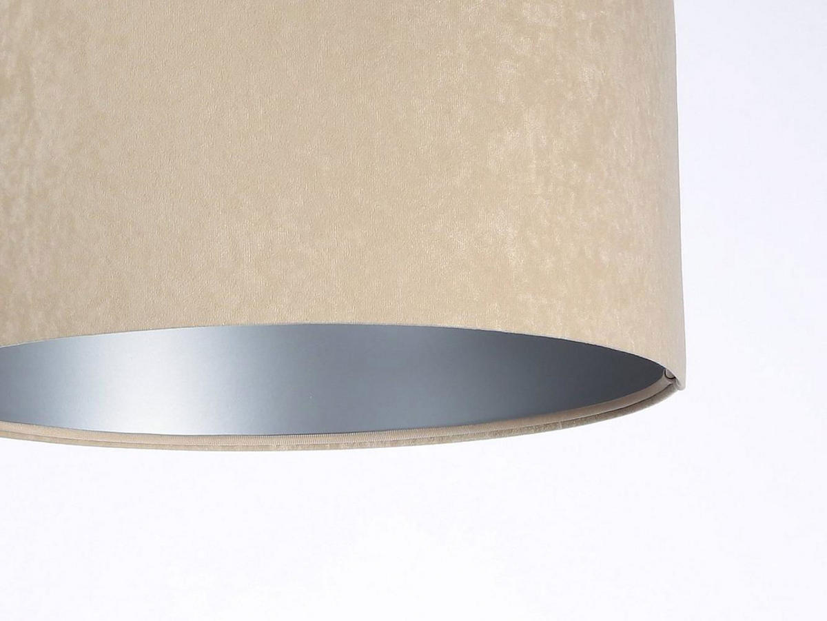 HÄNGELEUCHTE Silber 40/20 cm - Beige/Silberfarben, Kunststoff (40/0.6/20cm) - ONZENO