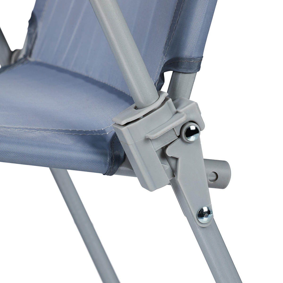KINDER-KLAPPSTUHL - Grau, Textil/Metall (36/51.5/37.5cm) - Relaxdays