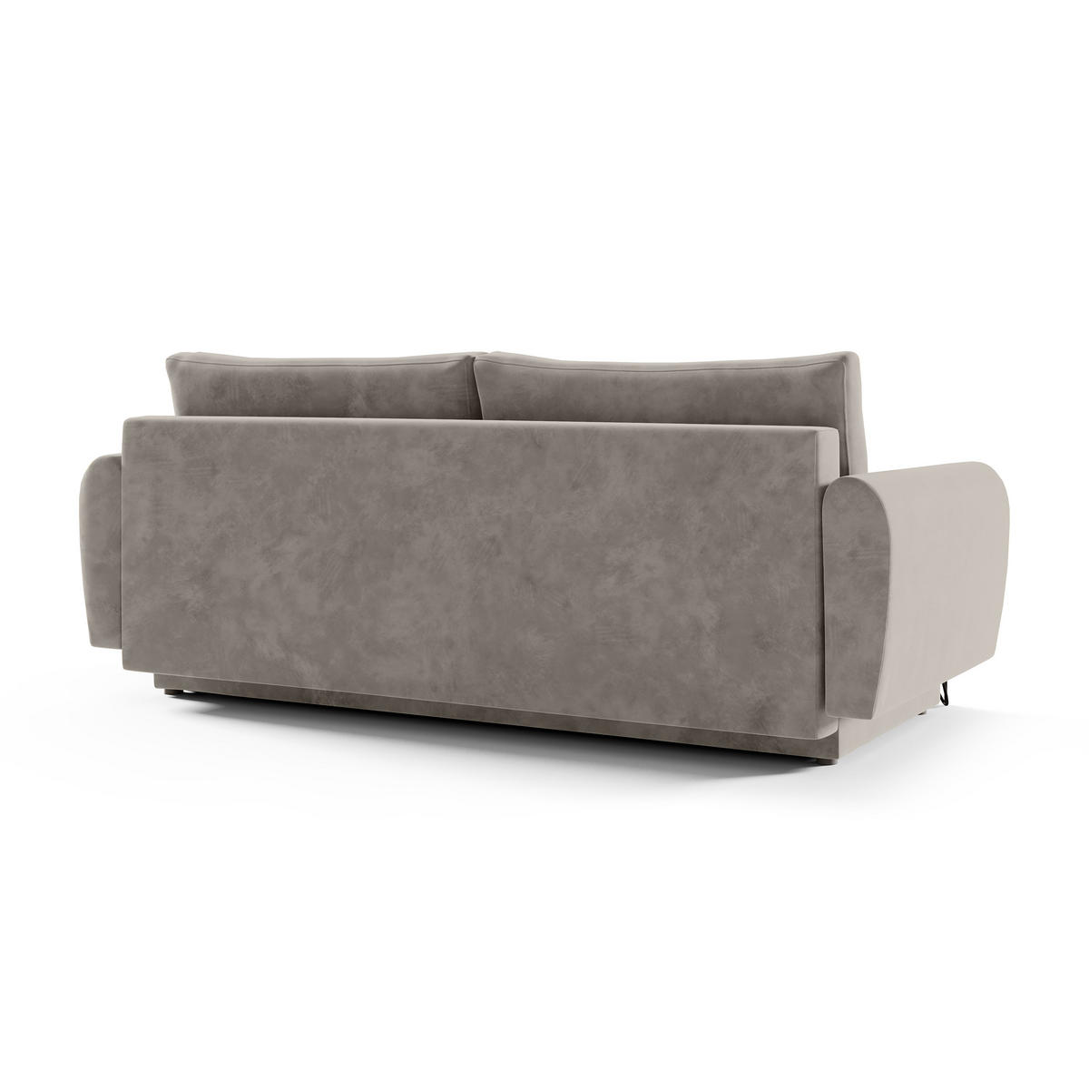 SCHLAFSOFA Malaga 3-Sitzer, Dunkelbeige - Beige/Schwarz, Textil (223/93/100cm) - Beautysofa