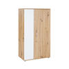 MEHRZWECKSCHRANK 70/121/35 cm Weiß Artisan Oak - Silberfarben/Eiche Artisan, Holzwerkstoff/Kunststoff (70/121/35cm) - arthur berndt