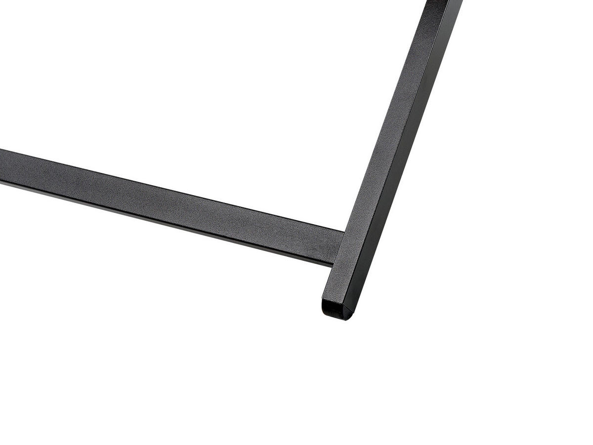 GARTENLIEGE schwarz/blau Locri II - Schwarz/Hellblau, Metall (60/79/95cm) - Beliani