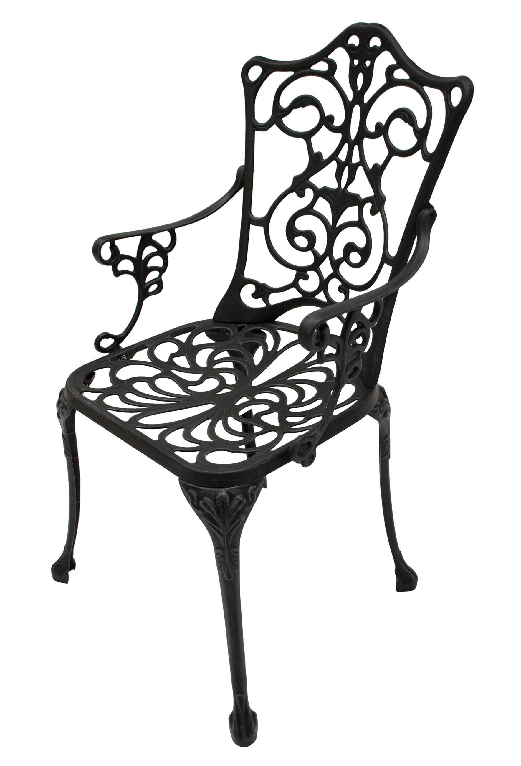 BISTROSTUHL Boulder - Jugendstil - Aluguss antik grau - Grau, Metall (58/90/53cm) - TPFGarden