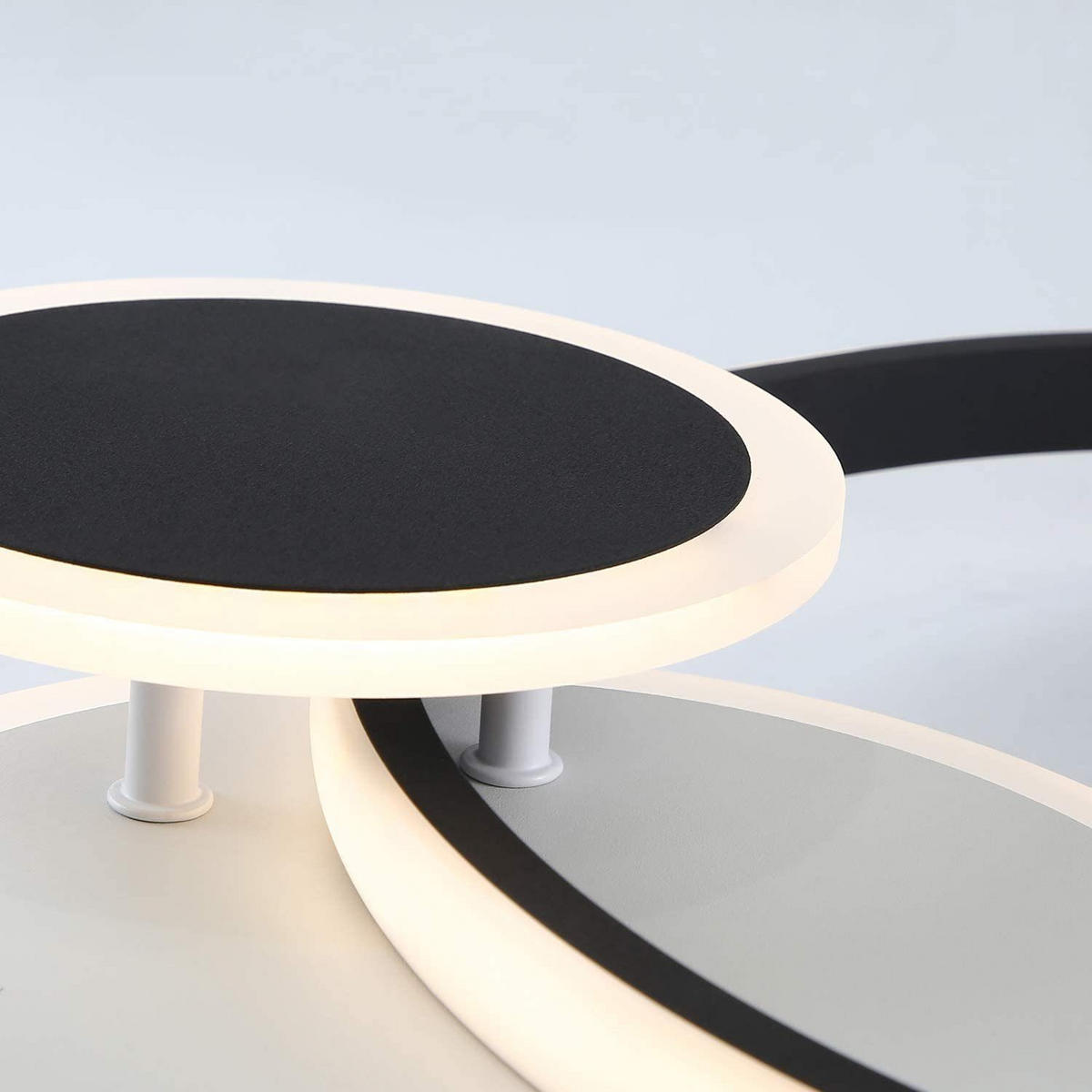LED-DECKENLEUCHTE Tessj 23/3/23 cm （3er-set） - Weiß, Kunststoff (23/23/3cm) - ZMH
