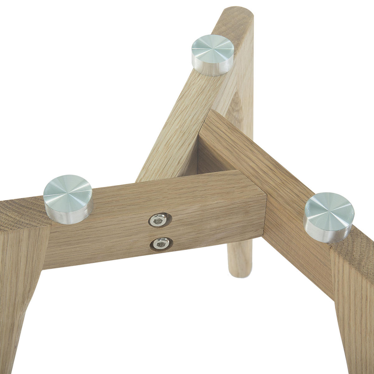 COUCHTISCH 2er-Set Rund Transparent, Hell Holz Missouri - Transparent, Glas (50/50cm) - Beliani