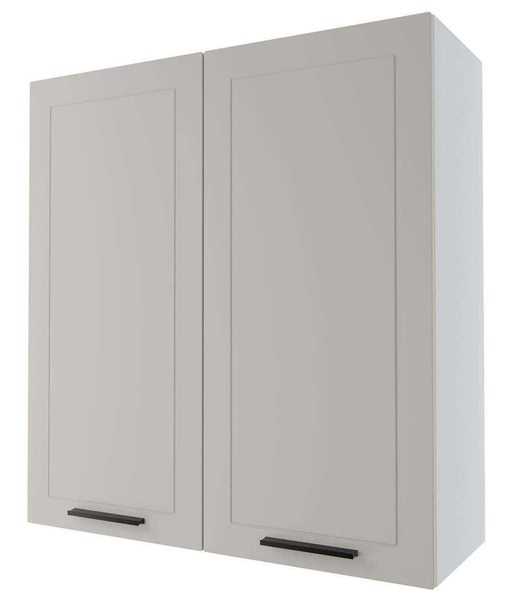 KÜCHENHÄNGESCHRANK Kvantum W4/90 Vanille Matt / Weiß Matt 90 / 32,5 / 96cm - Creme/Weiß, Holz/Holzwerkstoff (90/96/32.5cm) - Feldmann-Wohnen