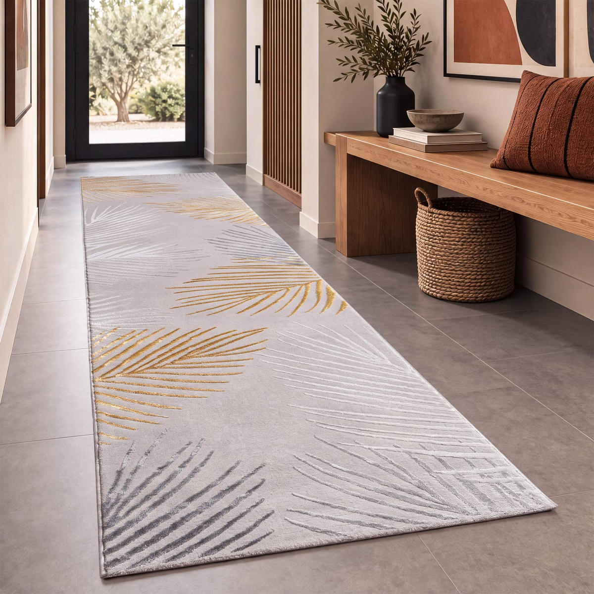 KURZFLORTEPPICH 80/300 cm Tuana 218 - Goldfarben, Kunststoff (80/300cm) - Paco Home