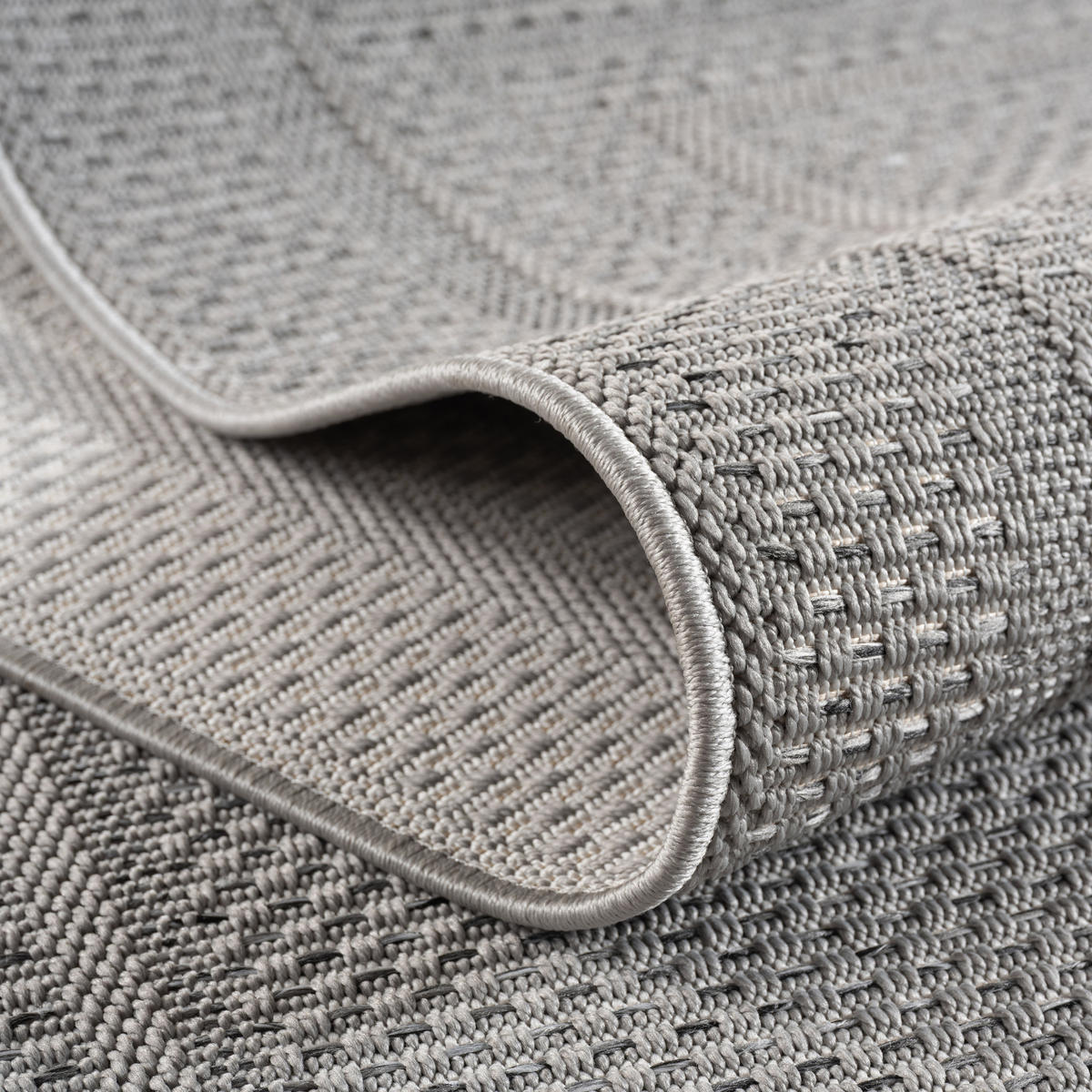 KÜCHENTEPPICH Bordüren-Design Robust Waschbar Küche Balkon Strapazierfähig Grau 80x150 cm – VENTOUX - Grau, Textil (150/80cm) - KADIMA DESIGN