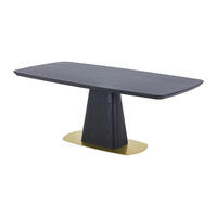 TISCH ohne Ausziehfunktion - 8 -Sitzer - MDF - schwarz - DYLORA - Schwarz, Holz (100/200/75.5cm) - Vente-Unique