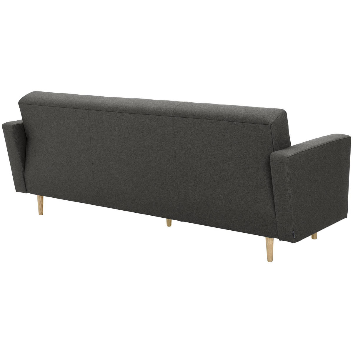 SOFA 3-Sitzer mit Bettfunktion Kazia Flachgewebe anthrazit - Anthrazit, Kunststoff (224/81/83cm) - 58aufmkessel