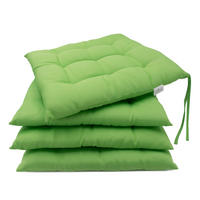 STUHLKISSEN, 4er-Set, 40x40 cm, 100% Polyester, Grün - Grün, Textil (40/40/3cm) - Zollner