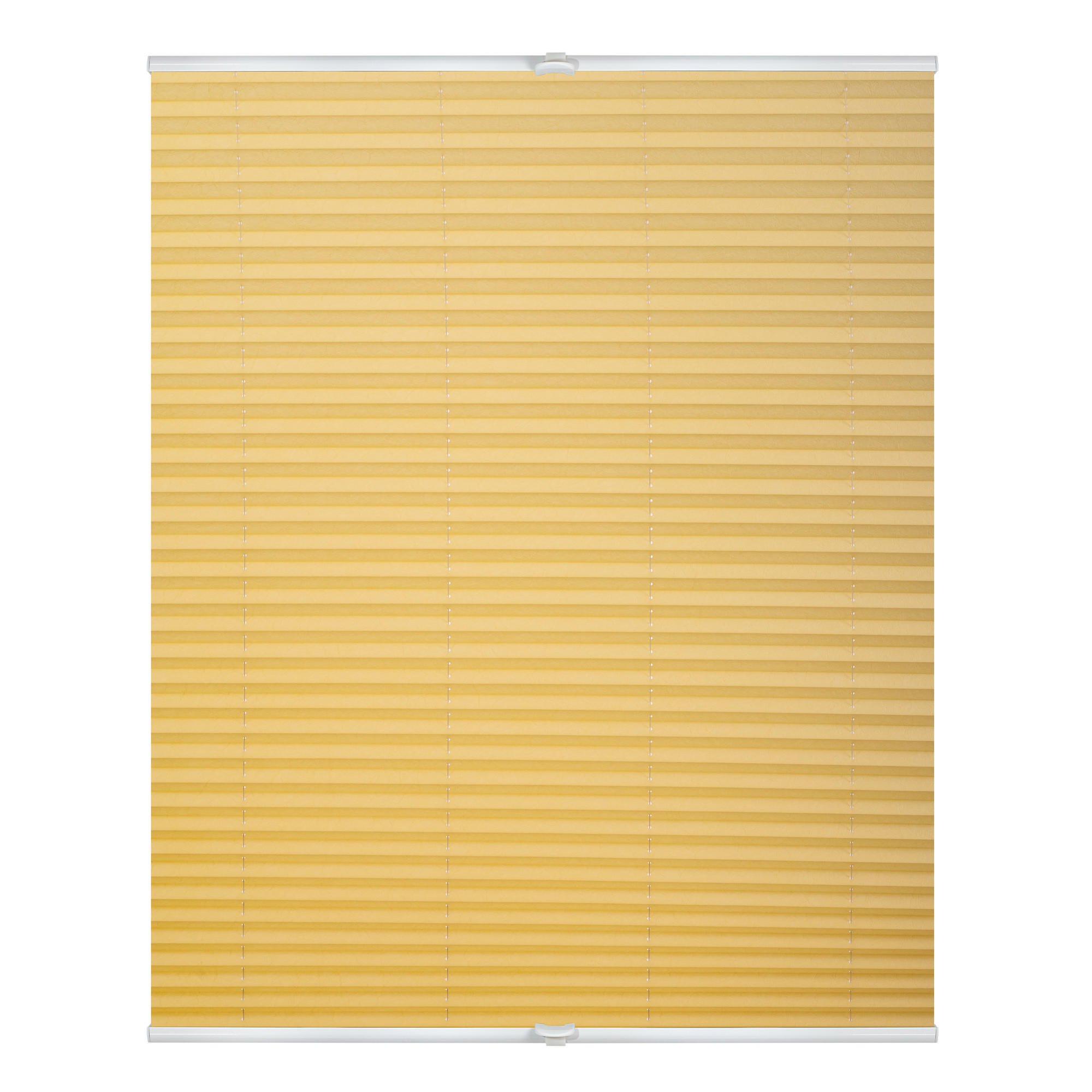 PLISSEE KLEMMFIX, OHNE BOHREN, VERSPANNT - Gelb, Kunststoff (75/130cm) - Lichtblick Original