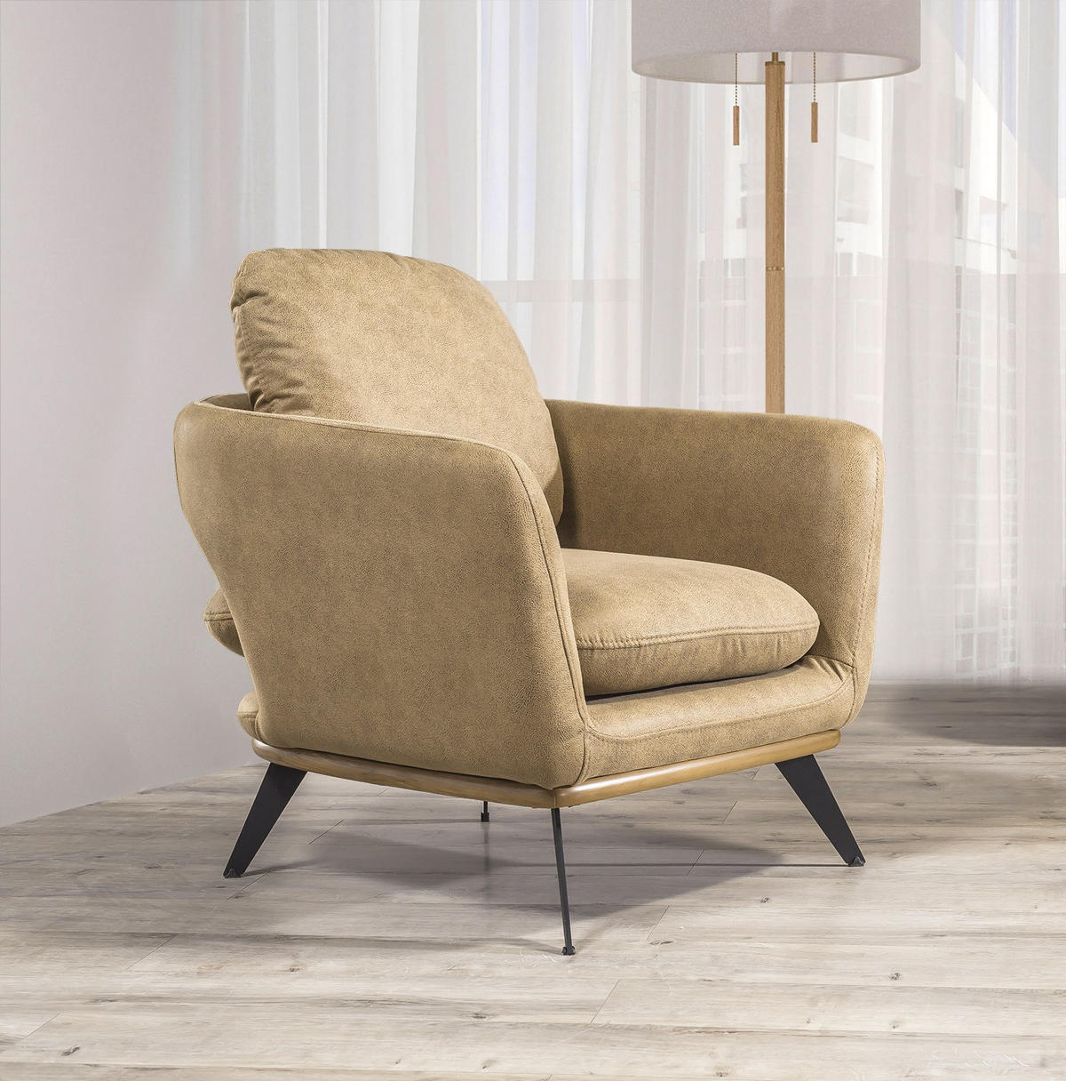 SITZGARNITUR Royal, Braun Stellvariante 3+2+1 - Braun, Leder (240/100/90cm) - Villa Möbel
