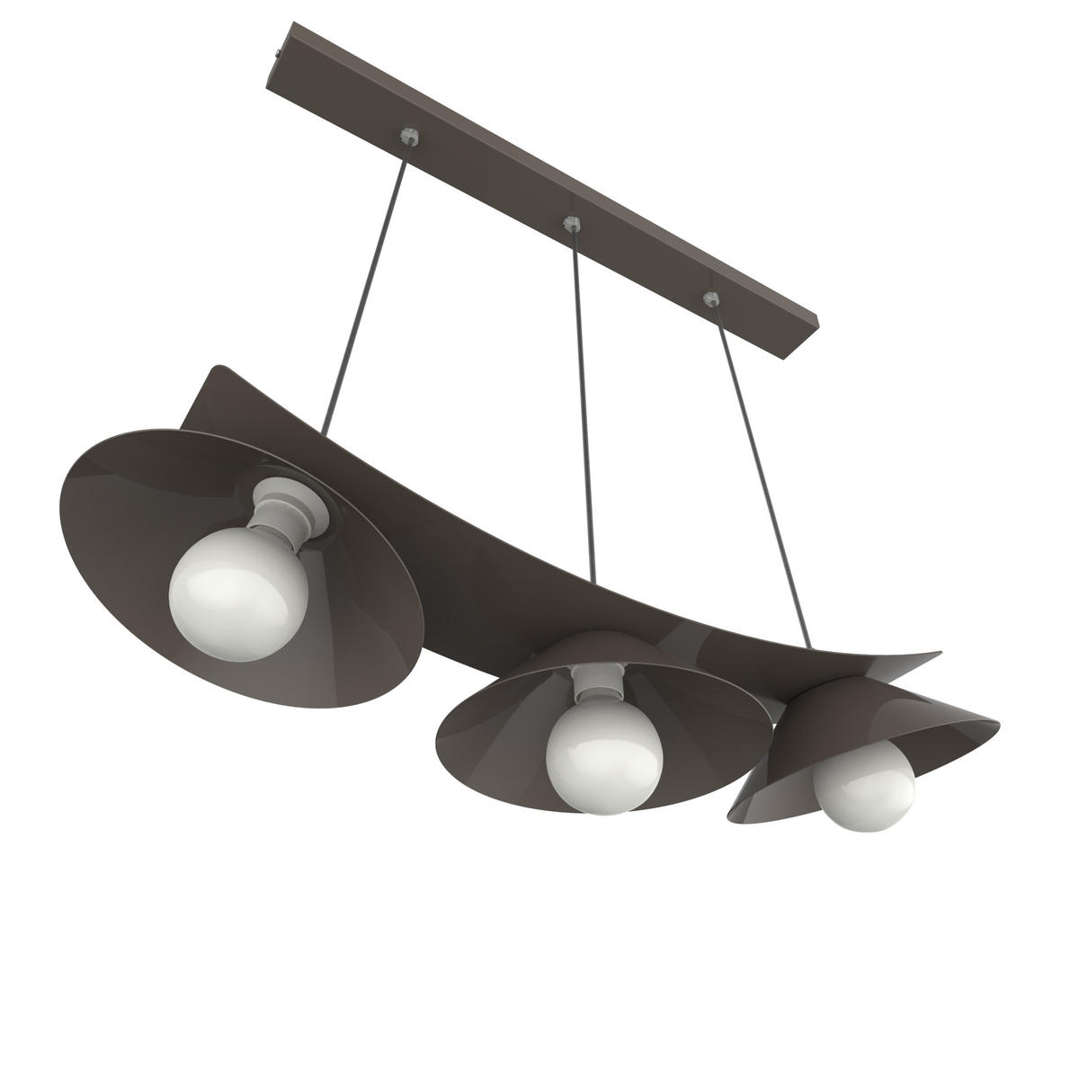 HÄNGELEUCHTE Miller X3 - Graubraun, Metall (70/25/16cm) - Lumicom