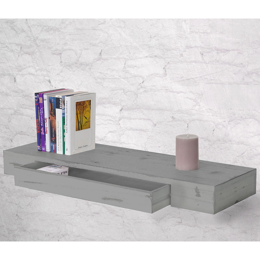 Thumbnail - MCW Wandregal, Grau, Holz, 80x8x25 cm, Wohnzimmer, Regale, Wandboards