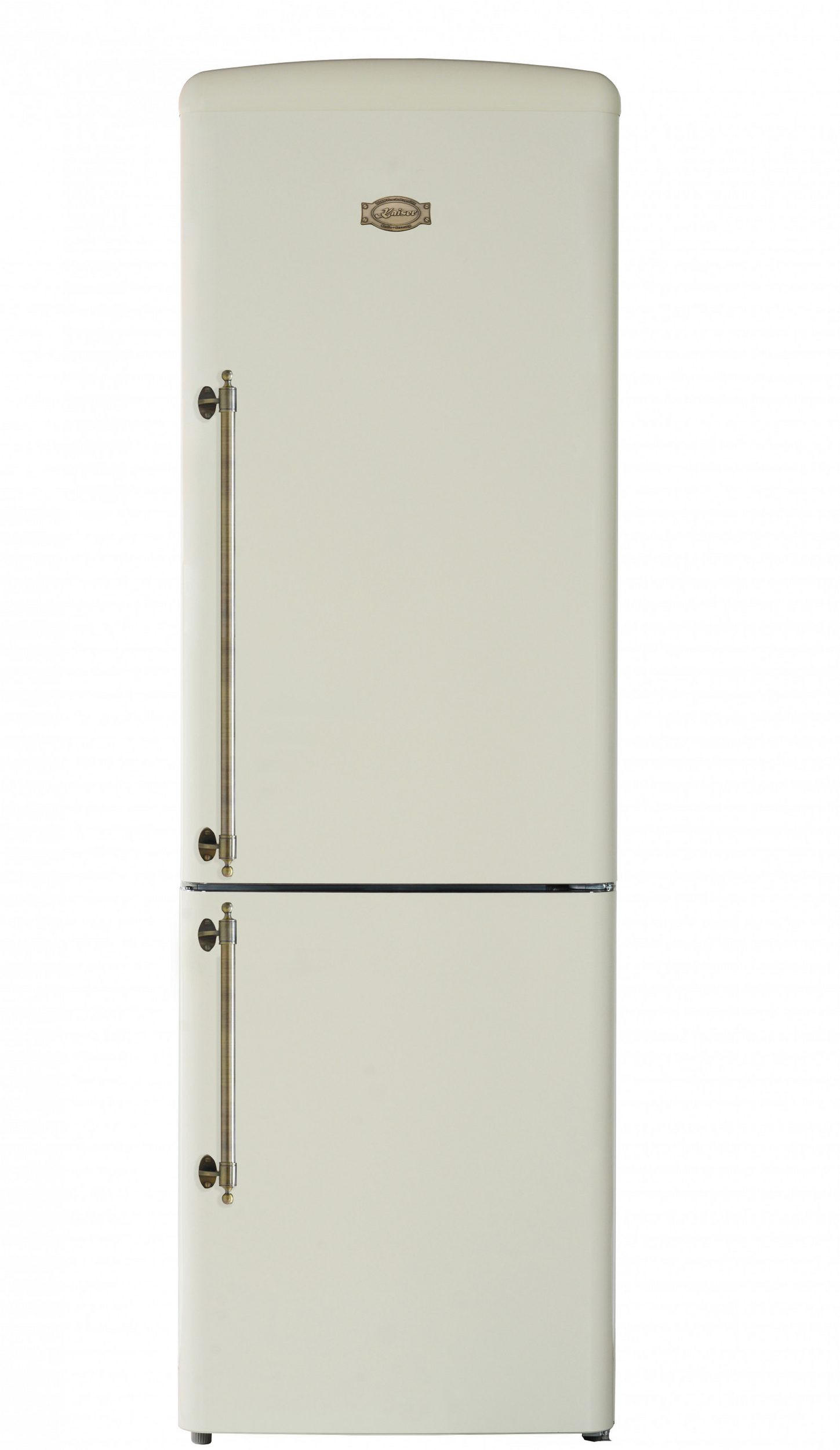 KÜHLSCHRANK KK 60825 ElfEm, Elfenbein, 60 cm breit, 330 L, NoFrost, 199 cm - Beige, Metall (59.5/199/73.5cm) - Kaiser Küchengeräte