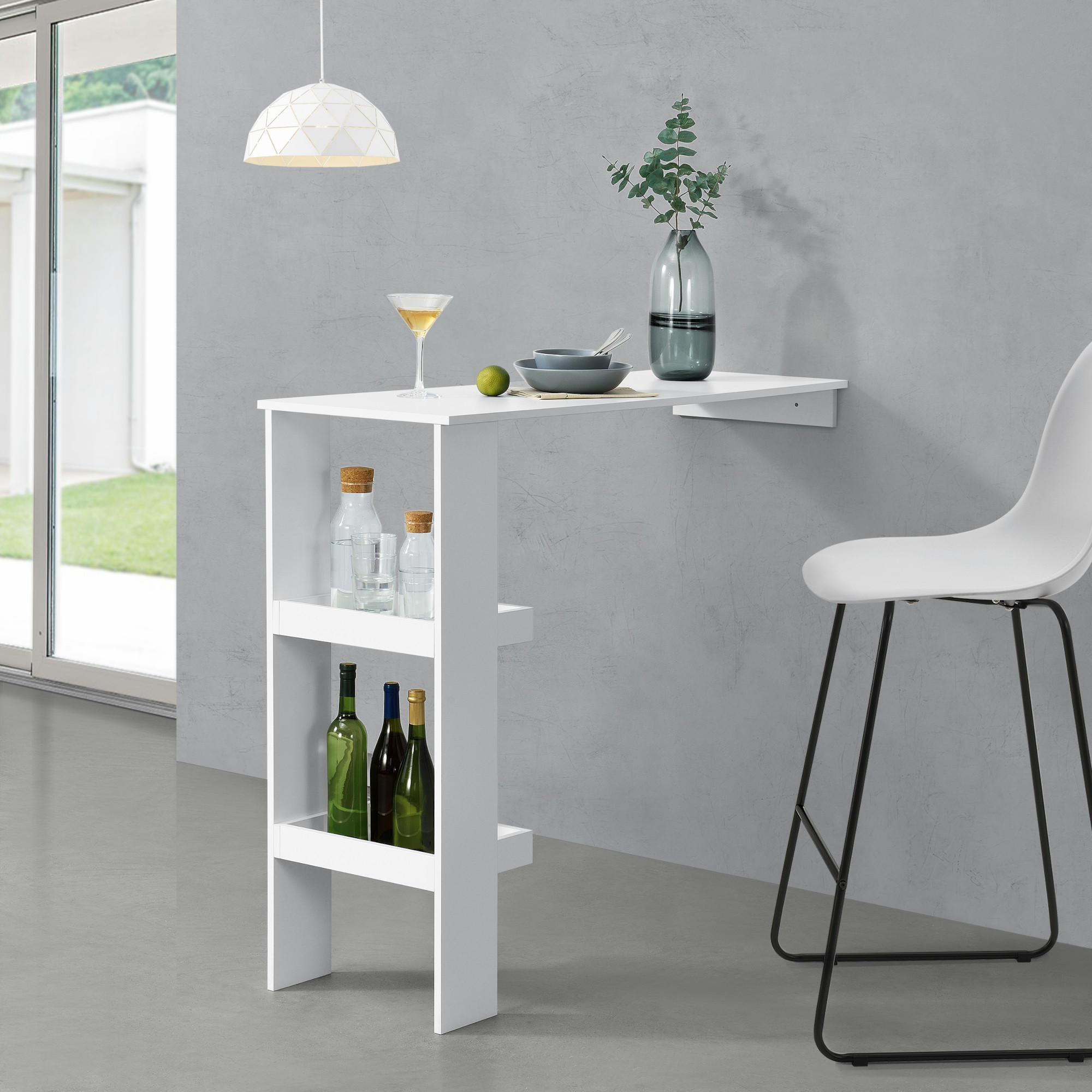 BARTISCH Sölvesborg - Weiß, Holzwerkstoff (120/106/45cm) - [en.casa]