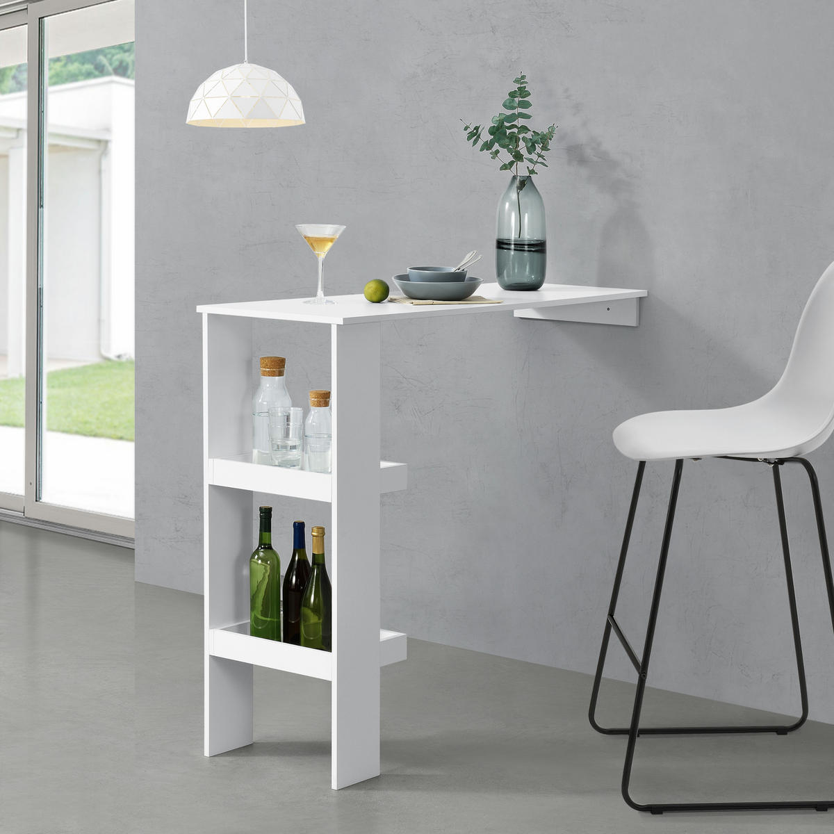 BARTISCH Sölvesborg - Weiß, Holzwerkstoff (120/106/45cm) - [en.casa]