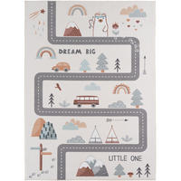 SPIELTEPPICH Waschbar TINO in Creme, mit Straßenkarten-Motiv, 160 x 230 cm - Beige, Textil (230/160cm) - KADIMA DESIGN