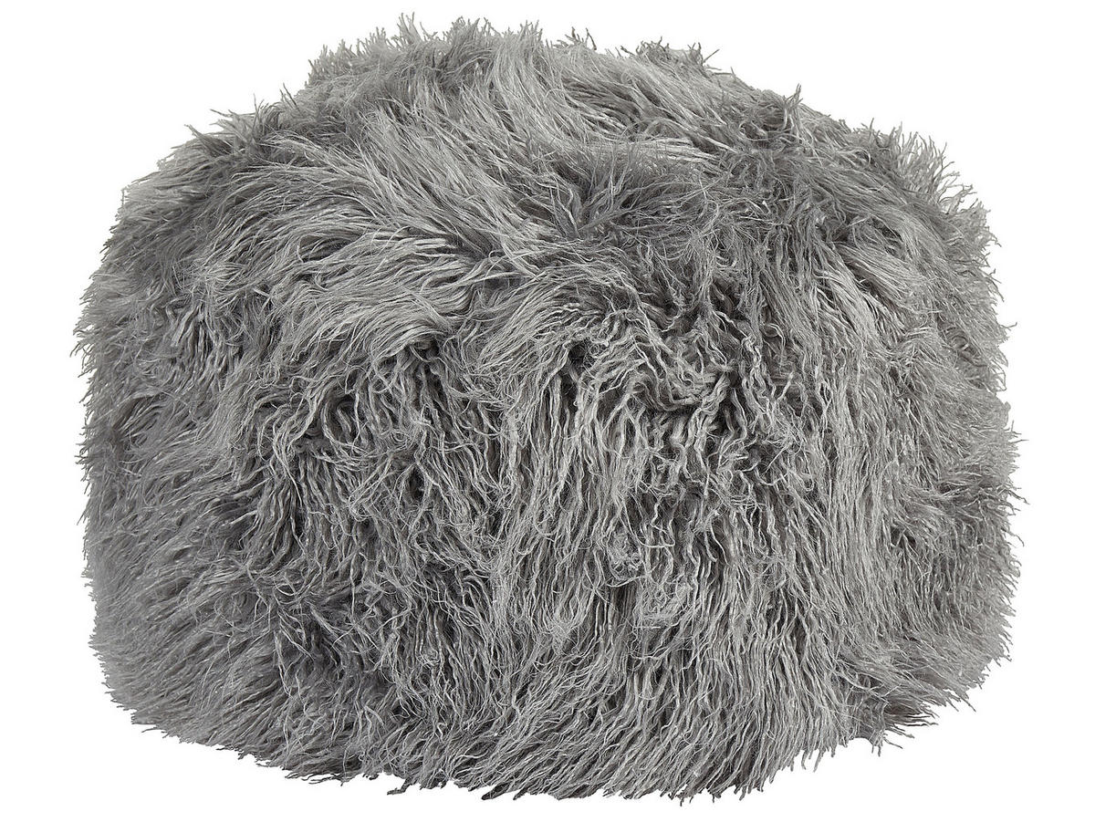 POUF Grau Tukki - Grau, Kunststoff (50/30/50cm) - Beliani