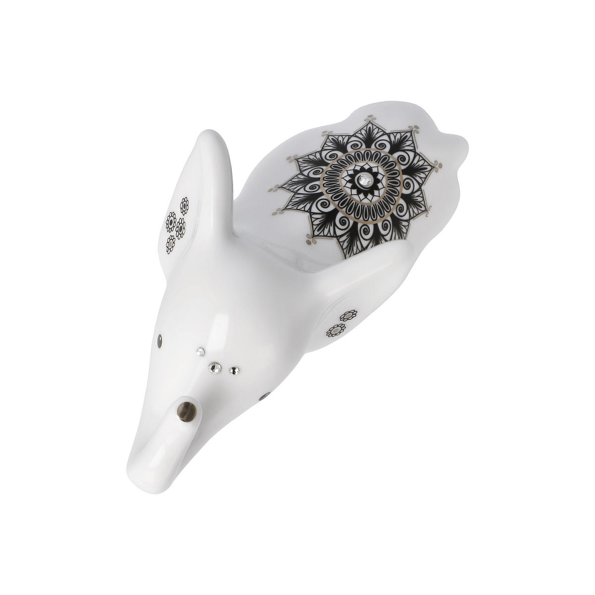DEKOFIGUR Elephant - Kamili, Porzellan, schwarz-weiß, 11 cm - Multicolor, Keramik (5.5/11/10.5cm) - Goebel