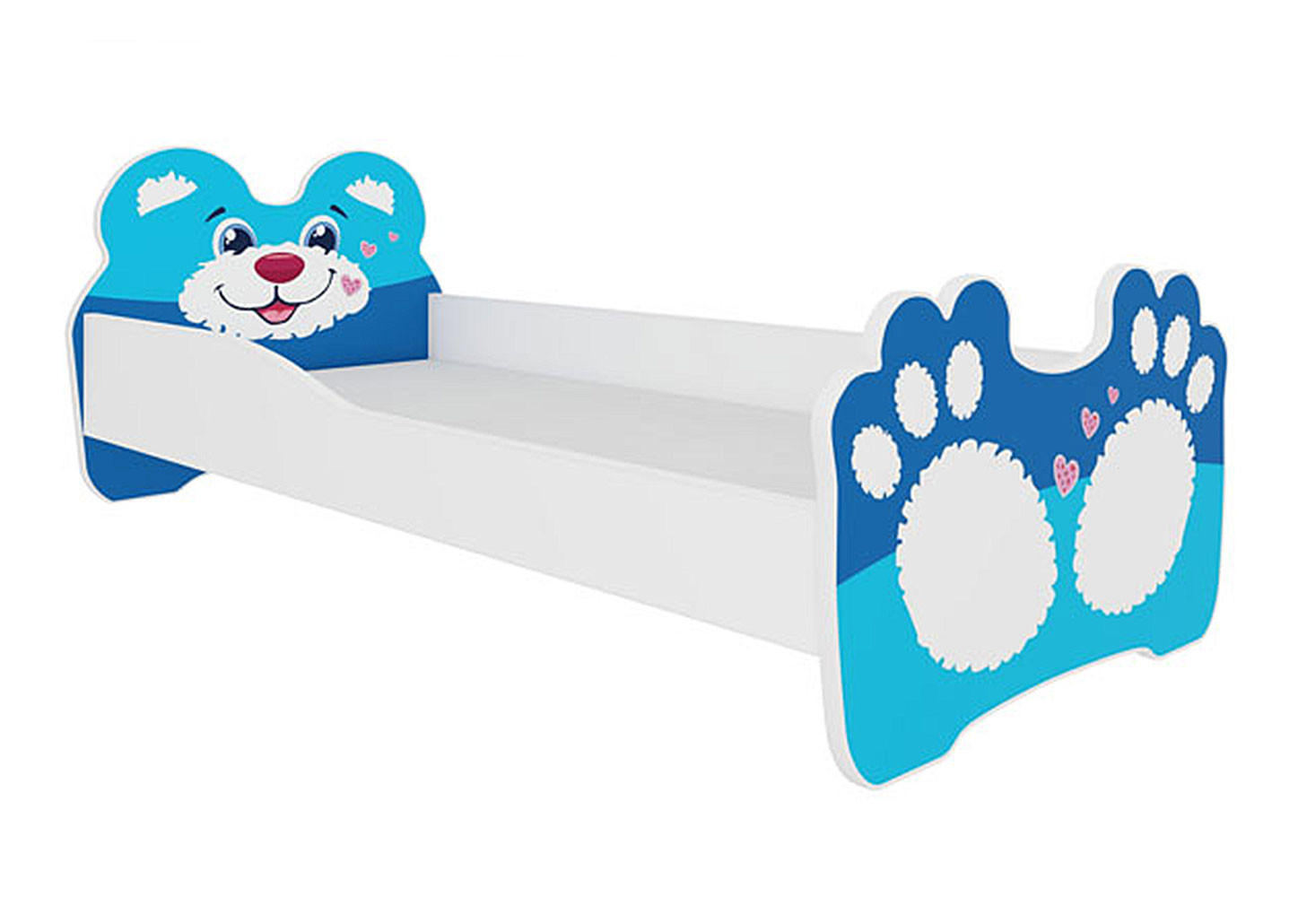 Feldmann-Wohnen Kinderbett Blau, Weiß 80x160 cm