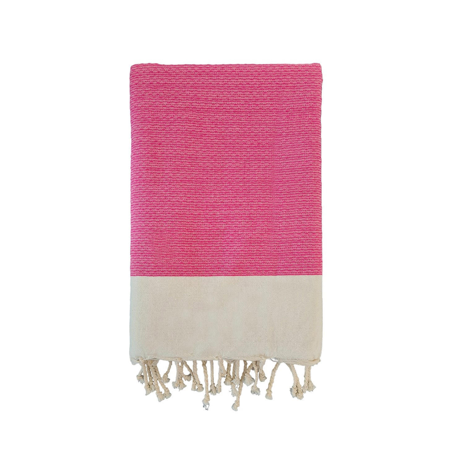 HAMAMTUCH Traditionelles Waffelgewebe Rosa 200x200 190g/m² - Athena Fuchsia XL - Pink, Textil (200/200cm) - LE COMPTOIR DE LA PLAGE