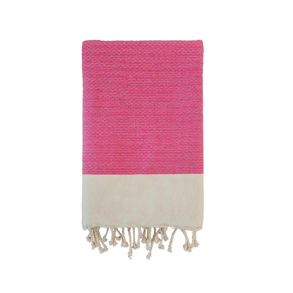 HAMAMTUCH Traditionelles Waffelgewebe Rosa 200x200 190g/m² - Athena Fuchsia XL - Pink, Textil (200/200cm) - LE COMPTOIR DE LA PLAGE