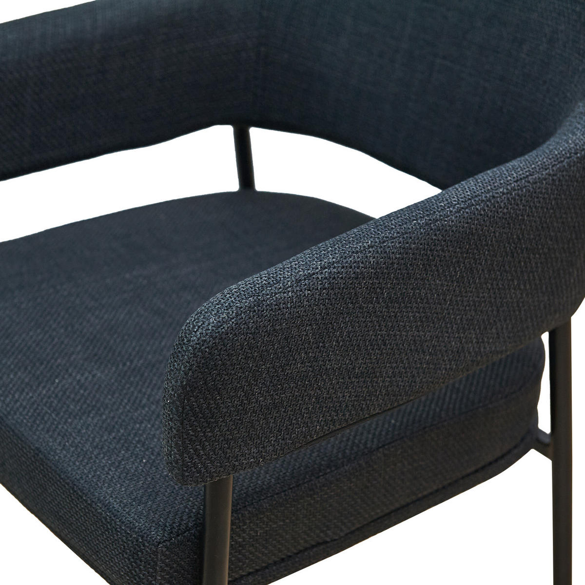 ESSZIMMERSTÜHLE SCARLETT (2er Set) - Schwarz, Textil/Metall (51/85/53cm) - SVITA