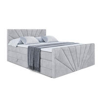 BOXSPRINGBETT MILTIO-Z KING - 180x200 - H3/H4 - Hellgrau - Hellgrau, Holzwerkstoff (180/200cm) - ALTDECOR