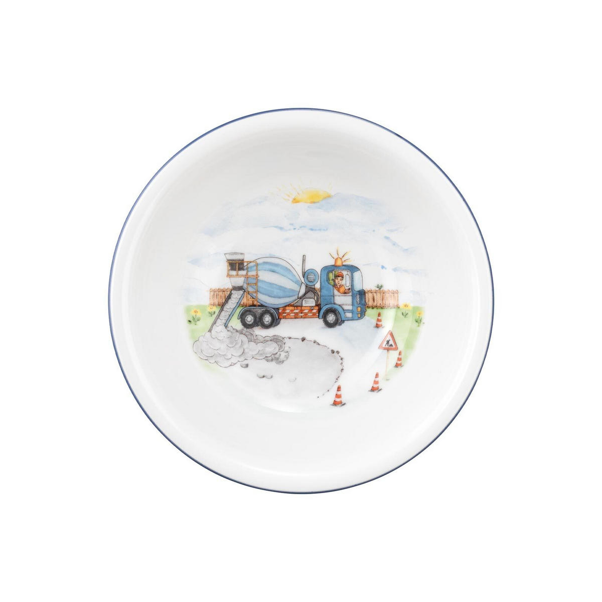 KINDERGESCHIRR SET Compact Auf der Baustelle bunt 3-tlg. - Multicolor, Keramik (21.4/20.5/21.4cm) - Seltmann Weiden