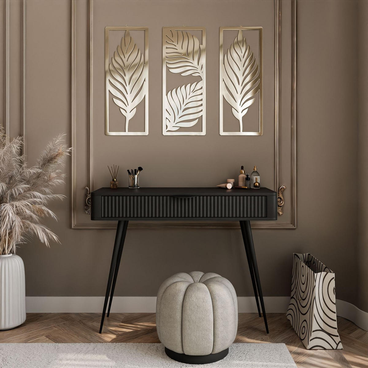 KONSOLE SCARLETT MIT SCHUBLADE SCHWARZ - Schwarz, Holzwerkstoff (38/100/78cm) - Lookway