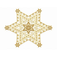 STERNE Deckchen Weihnachten Advent 85 cm Ecru - Ecru, Textil (85cm) - TiborTex