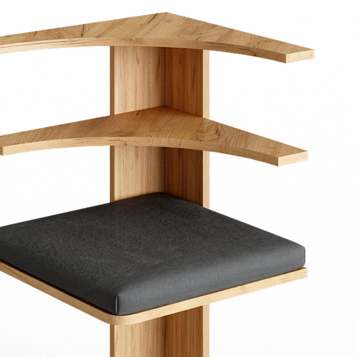 ESSZIMMER-ECKBANK Roman Sandeiche 43.5 x 43.5 cm - Anthrazit/Eiche Wotan, Holzwerkstoff (43.5/78/43.5cm) - Vicco