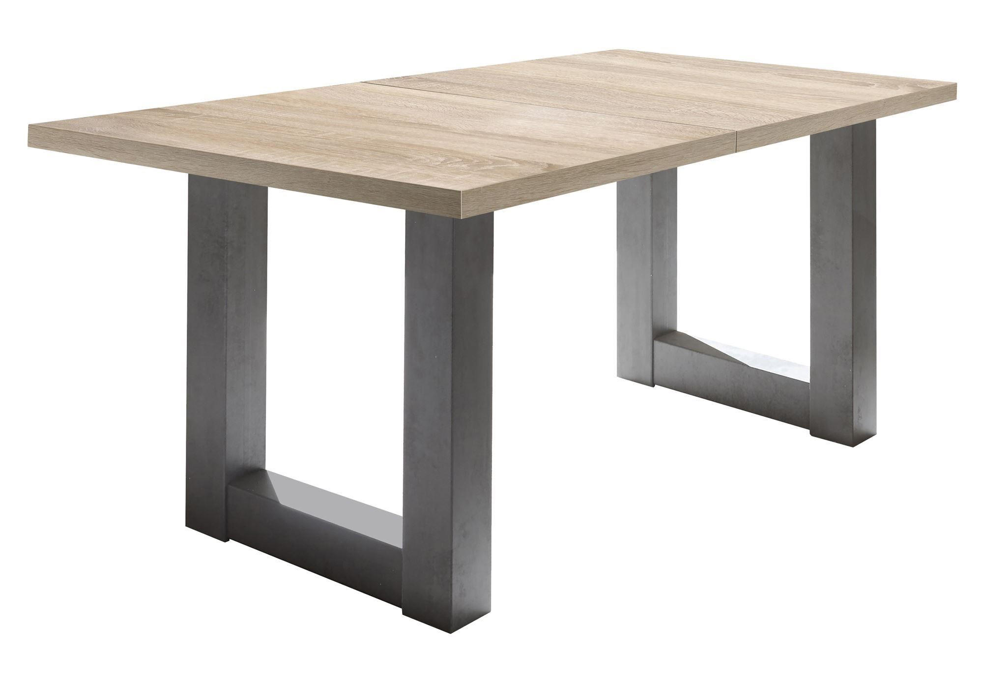 ESSTISCH ausziehbar Eila 3 140 x 90 x 75 Esszimmertisch Graphit/Eiche Sägerau - Sonoma Eiche, Holz (140/90/75cm) - 58aufmkessel