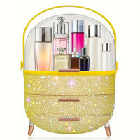 KOSMETIK ORGANIZER Thalya 29/19/38 cm - Gelb, Kunststoff (19/38/29cm) - ZMH