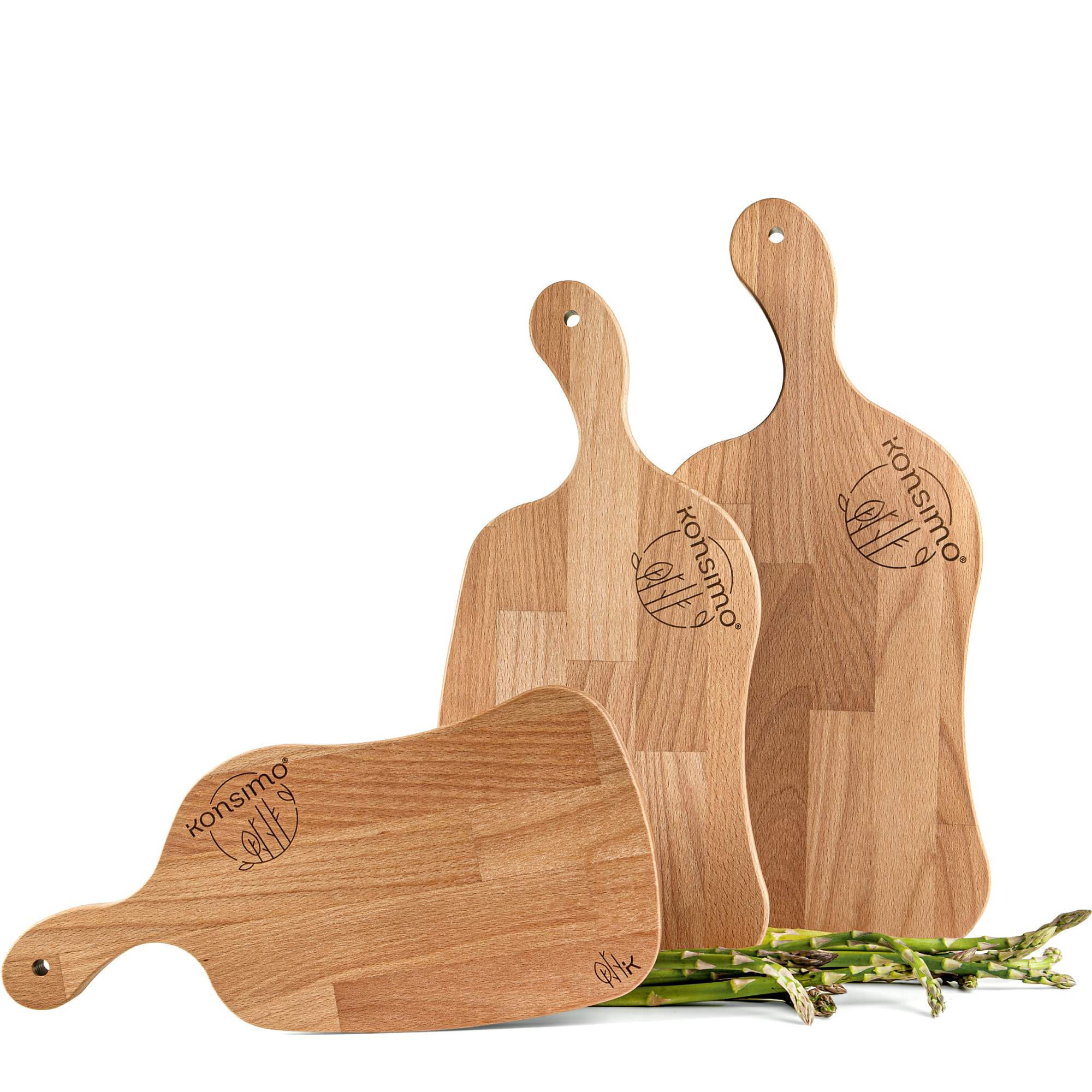 SCHNEIDEBRETT Holz Buche geölt LIVO 3-tlg - Buchefarben, Holz (23/49cm) - KONSIMO®