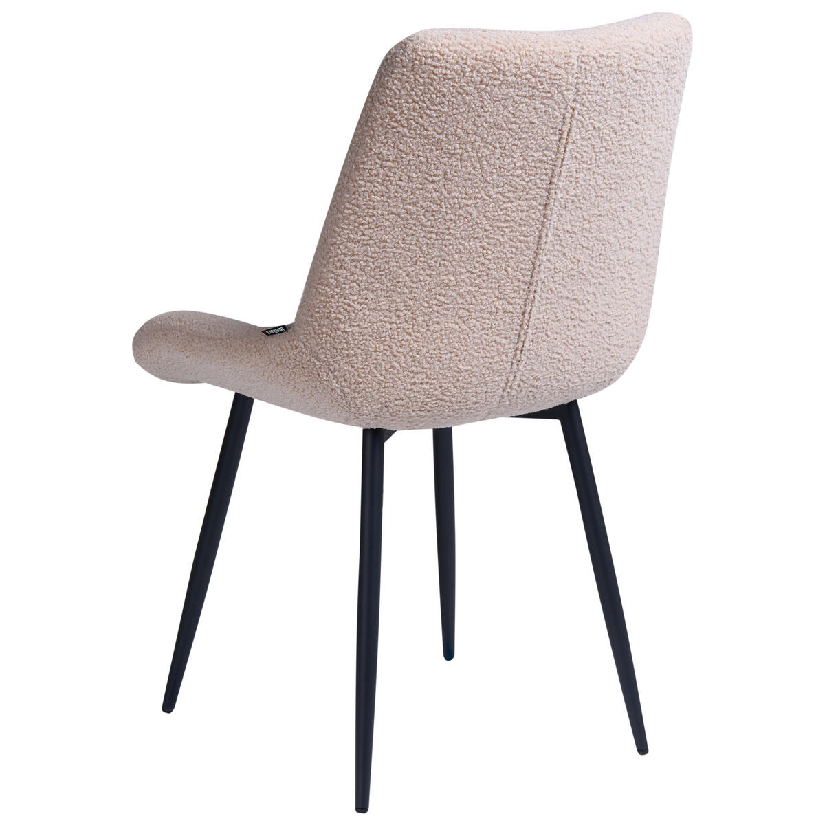 ESSZIMMERSTUHL 2er-Set Polyester Beige Avilla - Beige, Textil/Metall (51/82/59cm) - Beliani