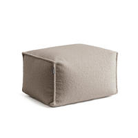 POUF Bouclé Block - Taupe, Textil (55/65/35cm) - Mokebo