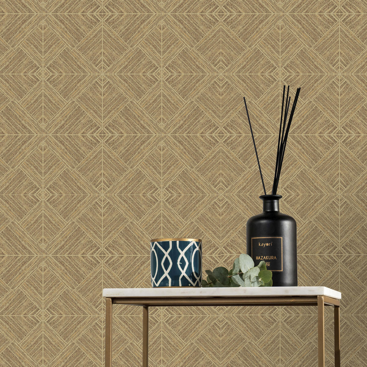 VLIESTAPETE - Kyushu Gold - Goldfarben, Papier/Kunststoff (52/1000cm) - Graham & Brown