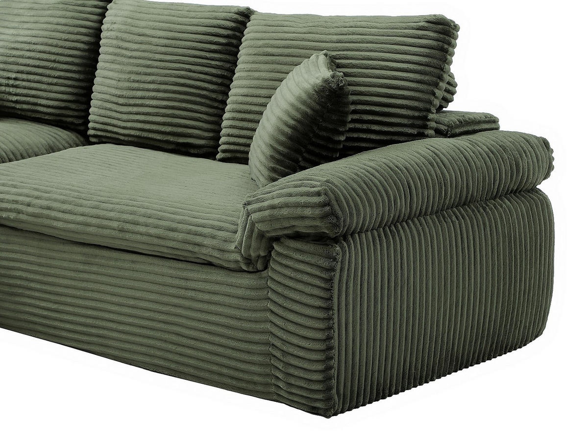 SOFA - 3 Personen - samt - khaki Dorepa - Schlammfarben, Textil (246/101cm) - Vente-Unique
