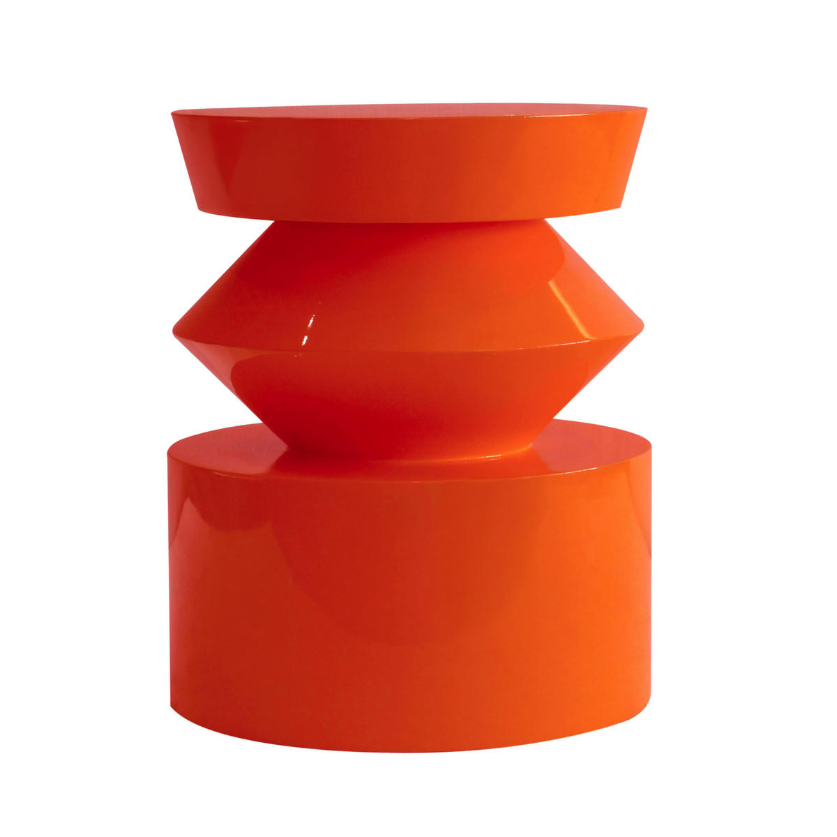 COUCHTISCH, Ziegelrot - Orange, Naturmaterialien (40/40/50cm) - Oviala